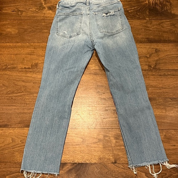 GAP Women's High Rise Distressed Jeans - Light Blue - Picture 4 of 6